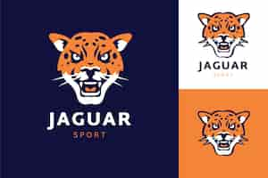 Bezpłatny wektor szablon logo jaguara