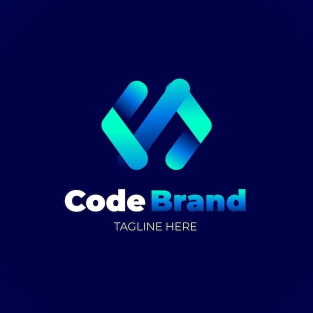 Szablon logo kodu gradientu
