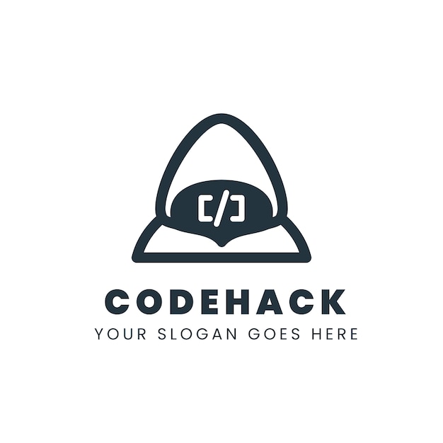Szablon logo kreatywnego hakera