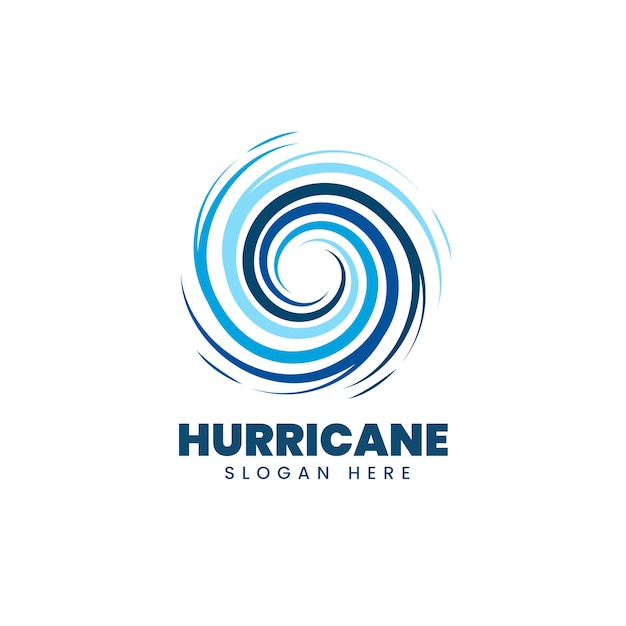 Szablon logo kreatywnego huraganu