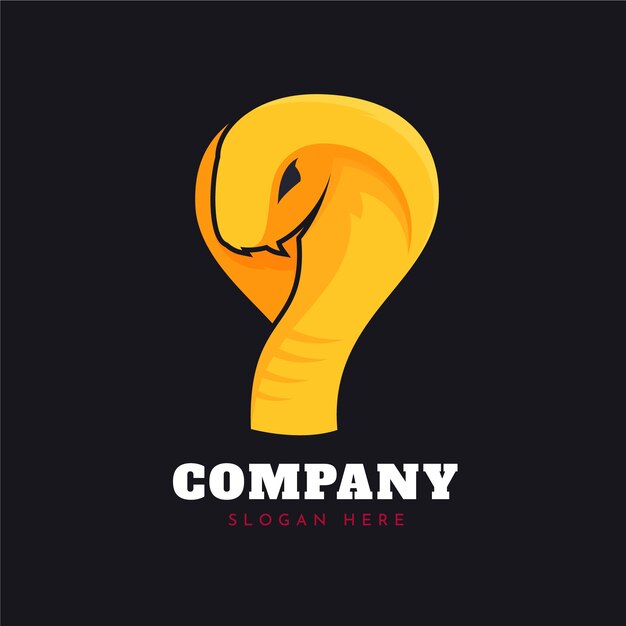 Szablon logo kreatywnej kobry