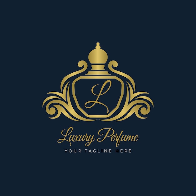 Bezpłatny wektor szablon logo luksusowe perfumy