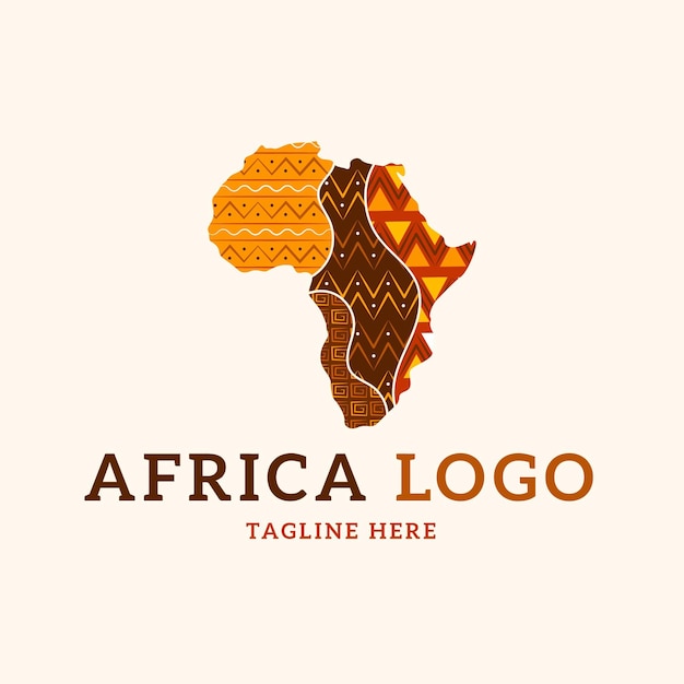 Szablon logo mapy Afryki