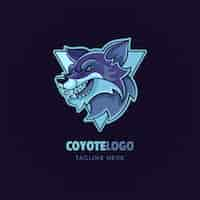 Bezpłatny wektor szablon logo marki coyote