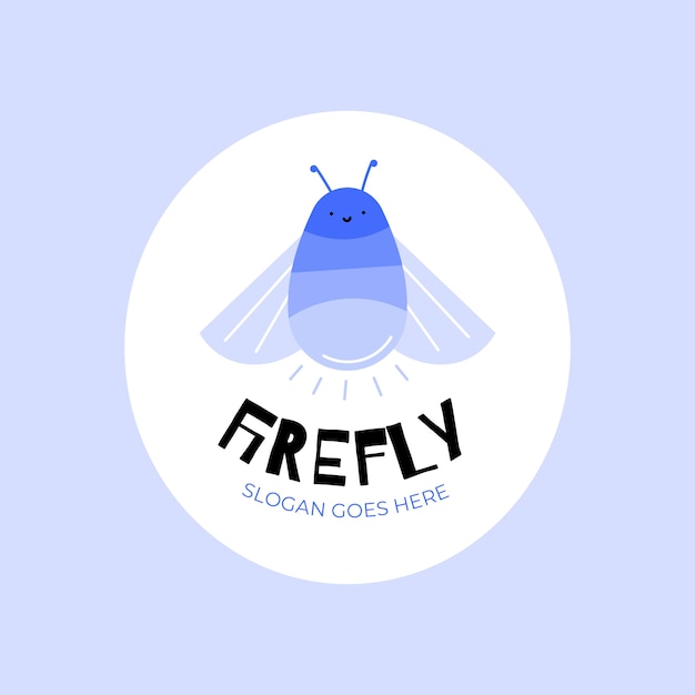 Bezpłatny wektor szablon logo marki firefly