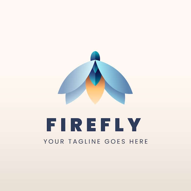 Bezpłatny wektor szablon logo marki firefly