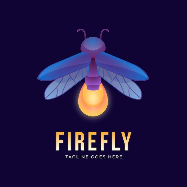 Bezpłatny wektor szablon logo marki firefly