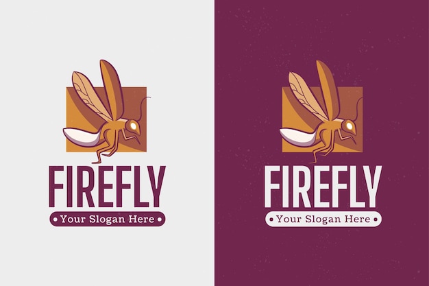 Bezpłatny wektor szablon logo marki firefly