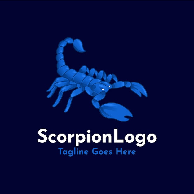 Bezpłatny wektor szablon logo marki scorpion