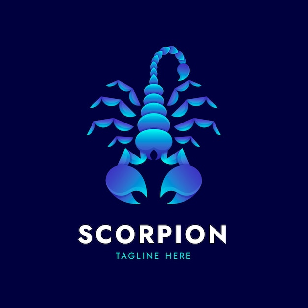 Bezpłatny wektor szablon logo marki scorpion