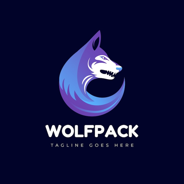 Bezpłatny plik Wektor szablon logo marki wolfpack