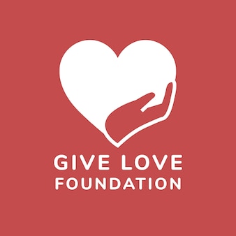 Szablon logo organizacji charytatywnej, wektor projektu marki non-profit