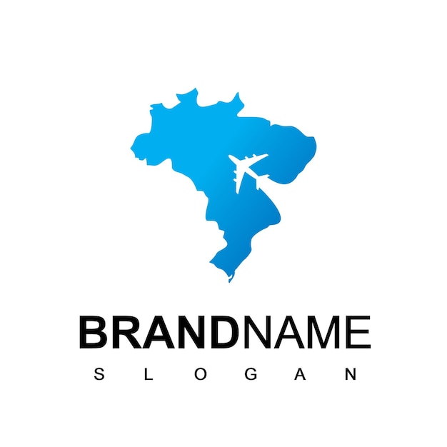 Szablon Logo Podróży Brazylia Premium Wektorów