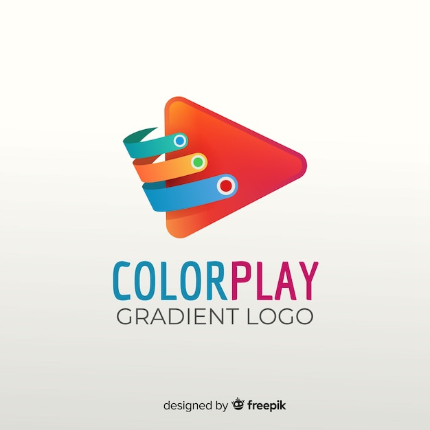 Bezpłatny wektor szablon logo streszczenie gradientu