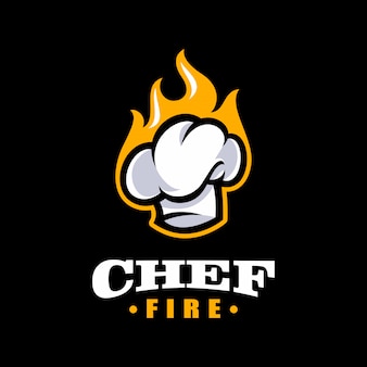 Szablon logo szefa kuchni. szablon logo piekarni