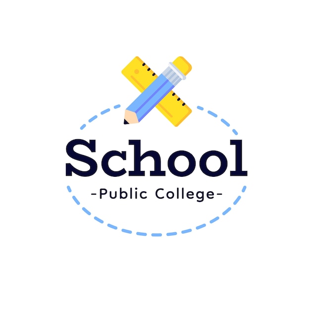 Bezpłatny wektor szablon logo szkoły i edukacji