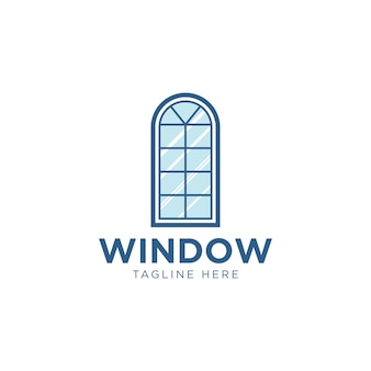 Szablon logo usług okiennych. projekt wektor wymiany okna. logotyp instalacji okiennej
