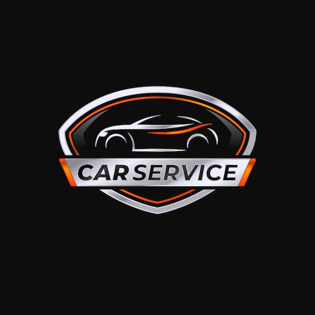 Bezpłatny wektor szablon logo usługi gradientowej samochodu