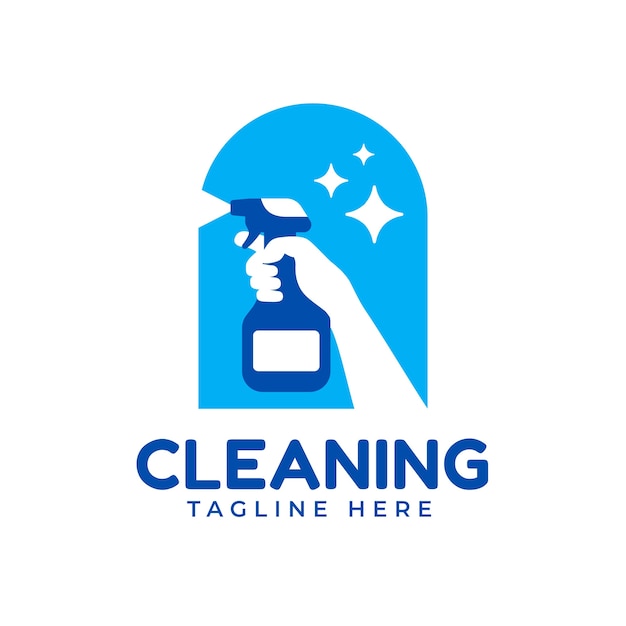 Bezpłatny wektor szablon logo usługi sprzątania
