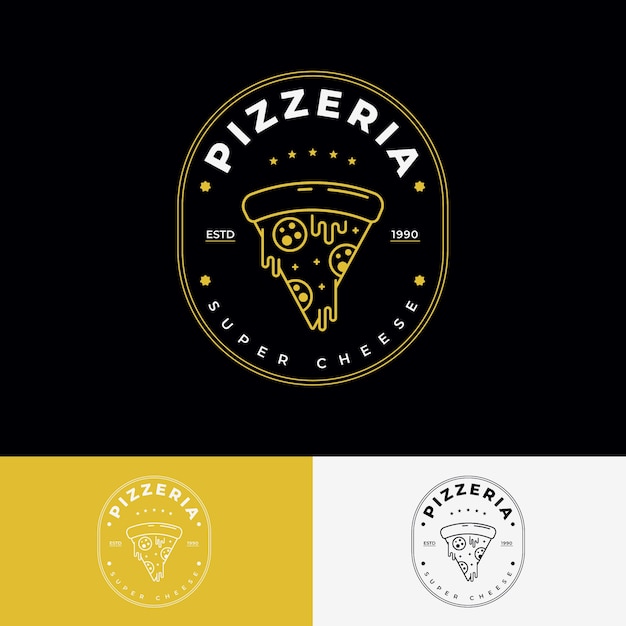 Bezpłatny wektor szablon logo vintage pizzerii