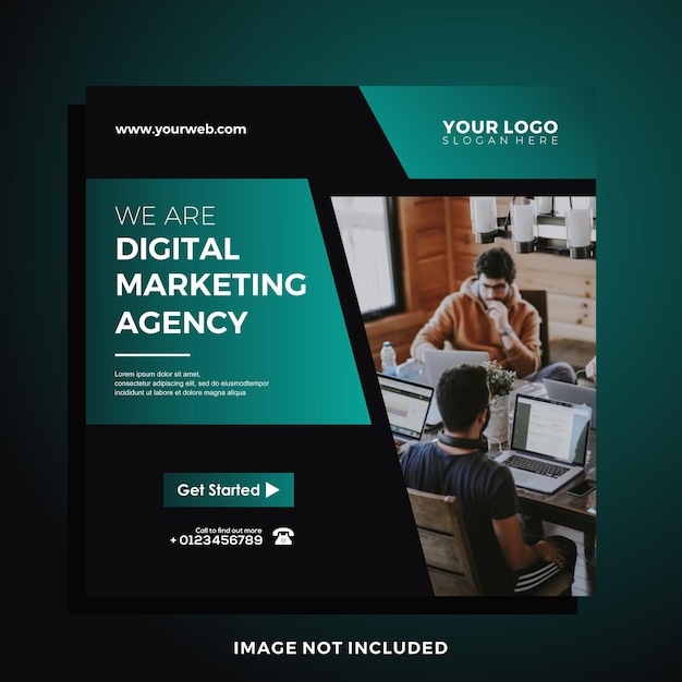 Szablon mediów społecznościowych instagram post marketing biznesowy