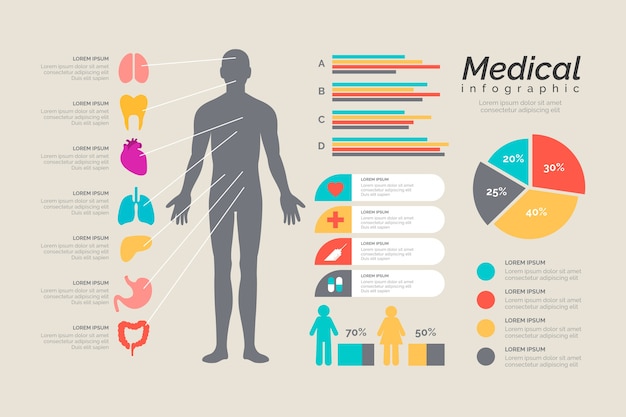 Szablon Medyczny Styl Infographic