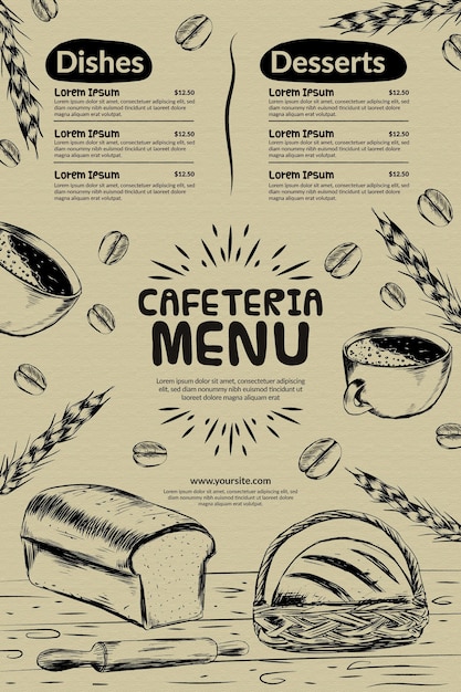 Szablon Menu Restauracji Kawiarni