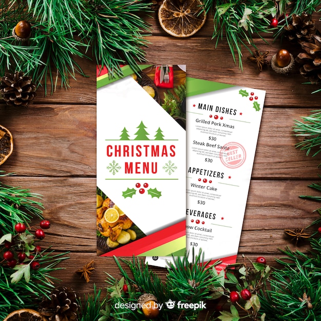 Szablon menu świątecznego