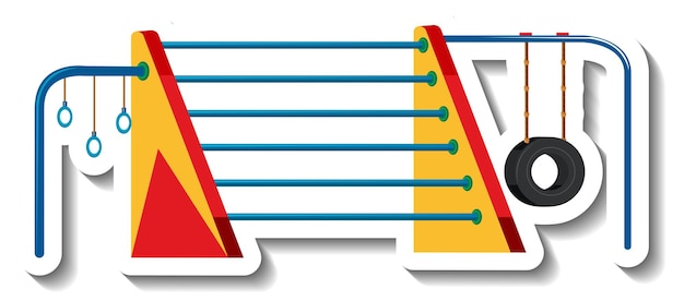 Szablon naklejki z wyposażeniem placu zabaw dla dzieci