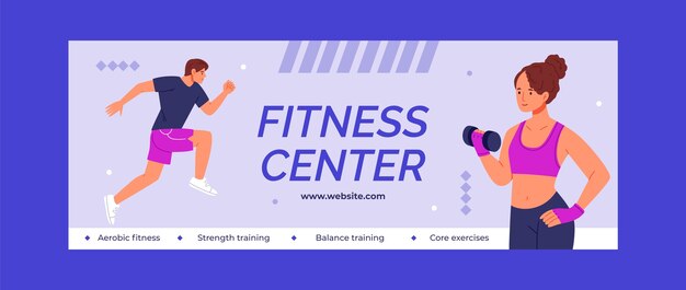 Szablon okładki Facebooka centrum fitness