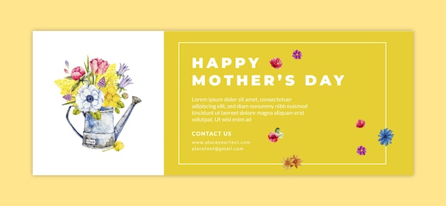 Bezpłatny wektor szablon okładki mediów społecznościowych z okazji dnia matki