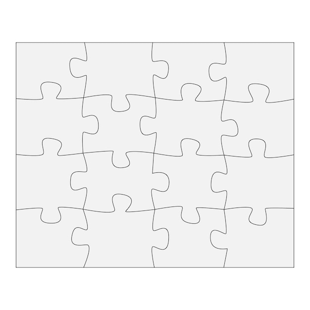 Szablon papieru do myślenia puzzle gry Koncepcja biznesowa infografiki Kawałki puzzli i układanki