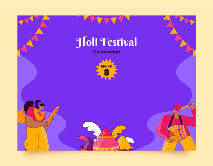 Bezpłatny plik Wektor szablon photocall na obchody festiwalu holi
