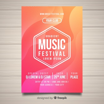 Szablon plakat festiwalu muzyki