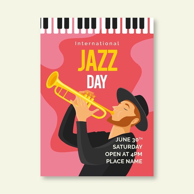 Szablon Plakat Międzynarodowy Dzień Jazzowy