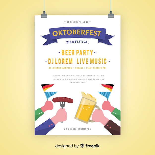 Szablon Plakat Party Oktoberfest