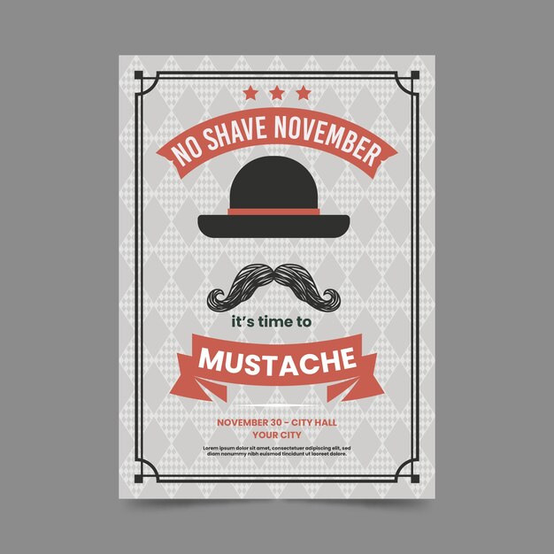 Szablon Plakat Rocznika Movember