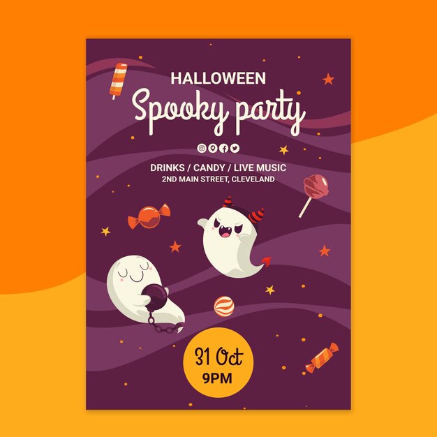 Szablon Plakatu Halloween