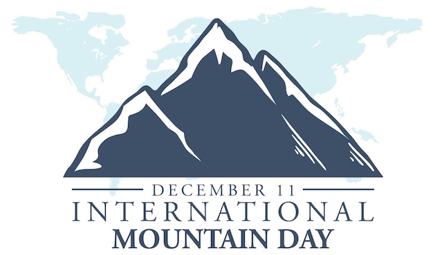 Bezpłatny wektor szablon plakatu międzynarodowego dnia górskiego