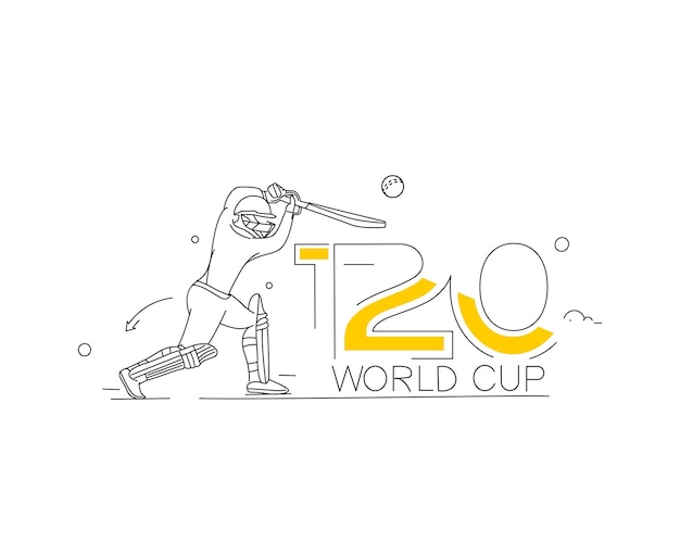 Szablon Plakatu Mistrzostw świata W Krykieta T20 Broszura Ozdobiony Projekt Banera Ulotki