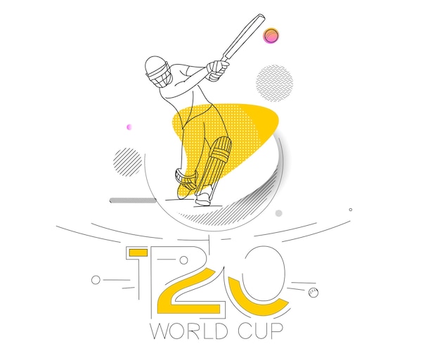 Szablon plakatu mistrzostw świata w krykieta T20 broszura ozdobiony projekt banera ulotki