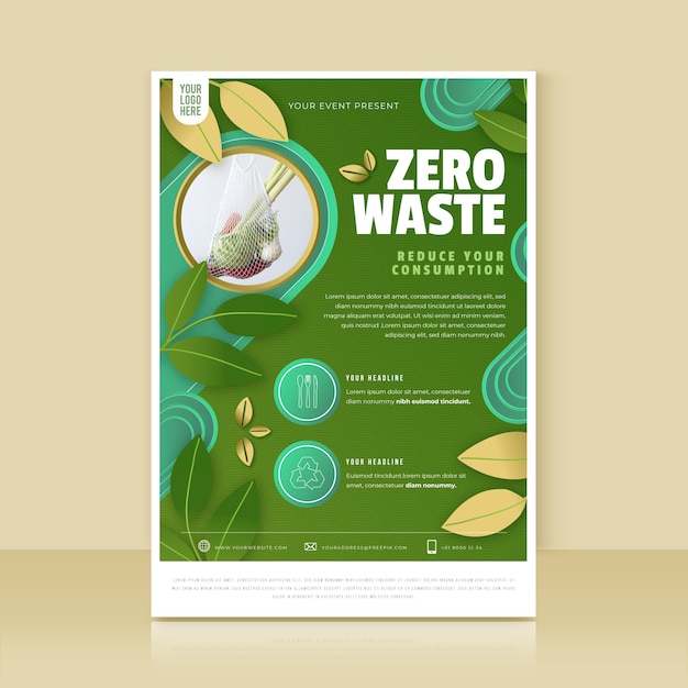 Szablon Plakatu Pionowego Zero Waste