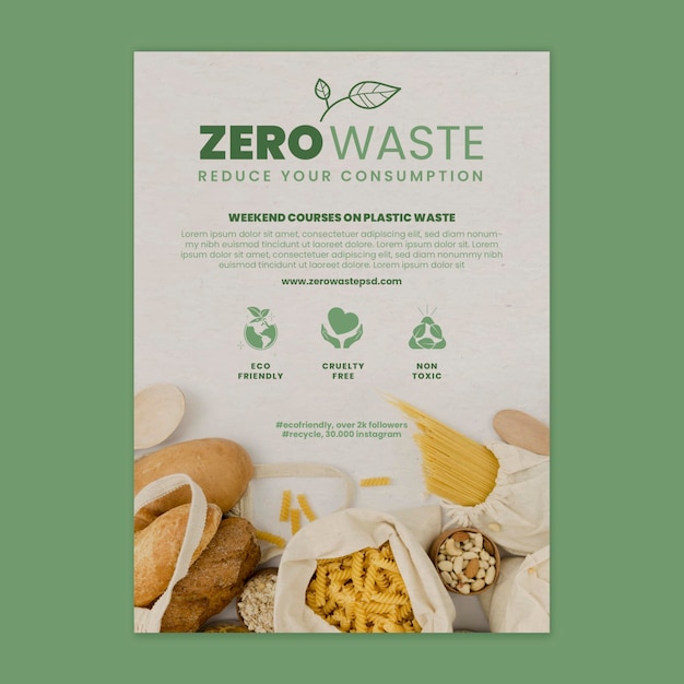 Szablon Plakatu Zero Waste