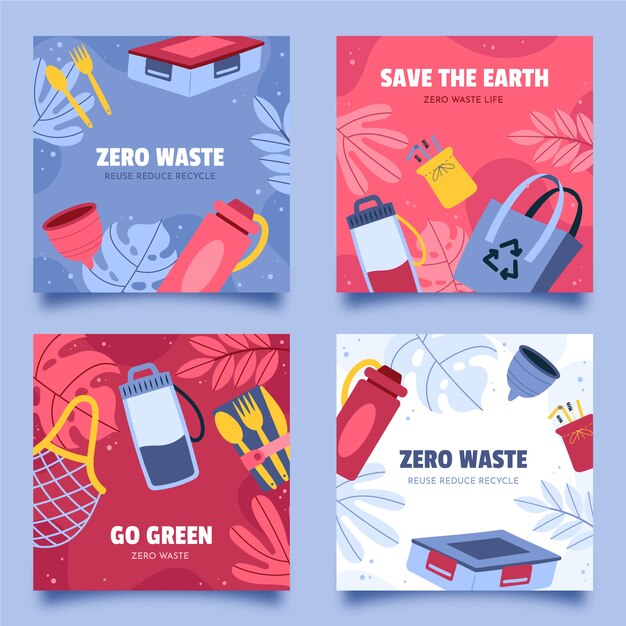 Szablon postów na instagramie zero waste