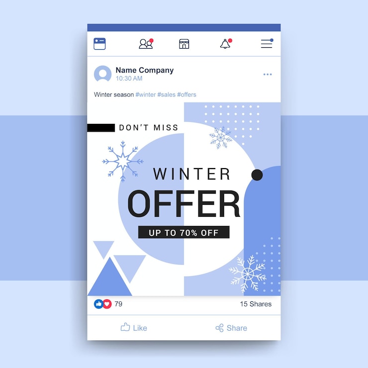 Bezpłatny plik Wektor szablon postu na facebooku z geometrycznym jednym kolorem