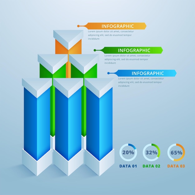 Szablon Projektu Infografiki 3d I Ikony Marketingowe