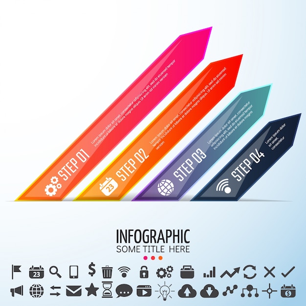 Bezpłatny wektor szablon projektu infografiki