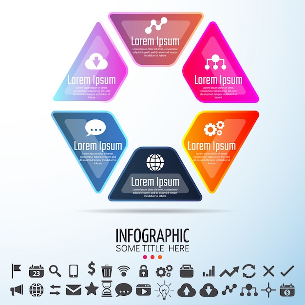 Bezpłatny wektor szablon projektu infografiki