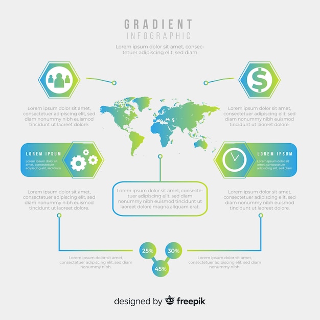 Szablon Projektu Infographic Plansza Gradientu