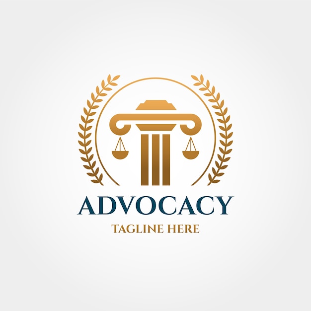 Bezpłatny wektor szablon projektu logo adwokata